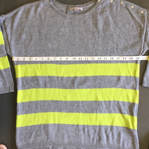 GAP Citron Colorblock Stripe Cotton Cashmere Blend Sweater, size Medium Tall ❤️ - Picture 10 of 13